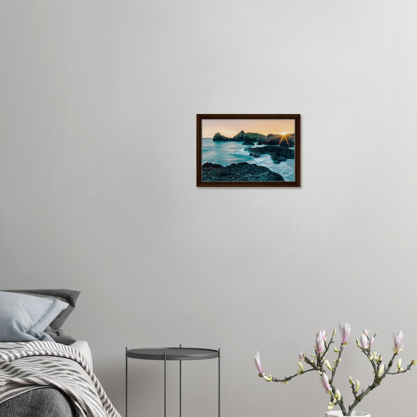 Seascape print of Kynance Cove at dusk