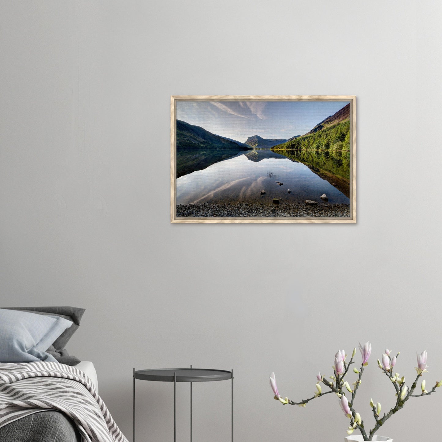 Still waters and sky reflection canvas