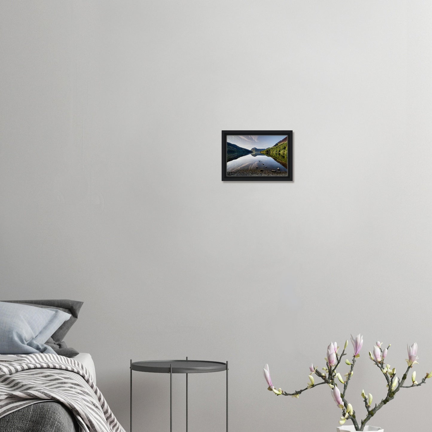 English countryside mountain lake print