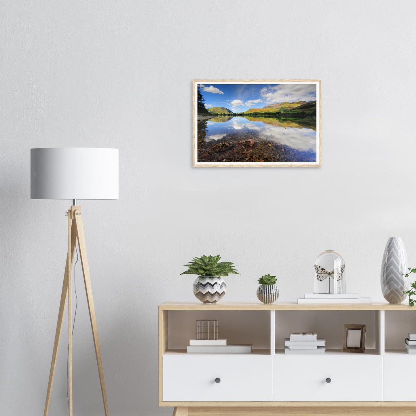 Scenic Lake District framed wall art of Buttermere clarity