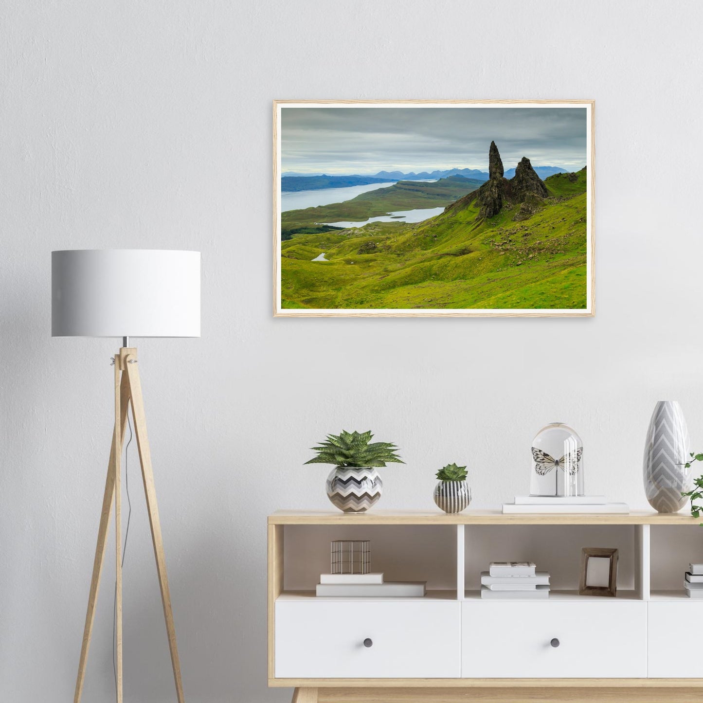Scenic Isle of Skye framed print featuring The Old Man of Storr landscape