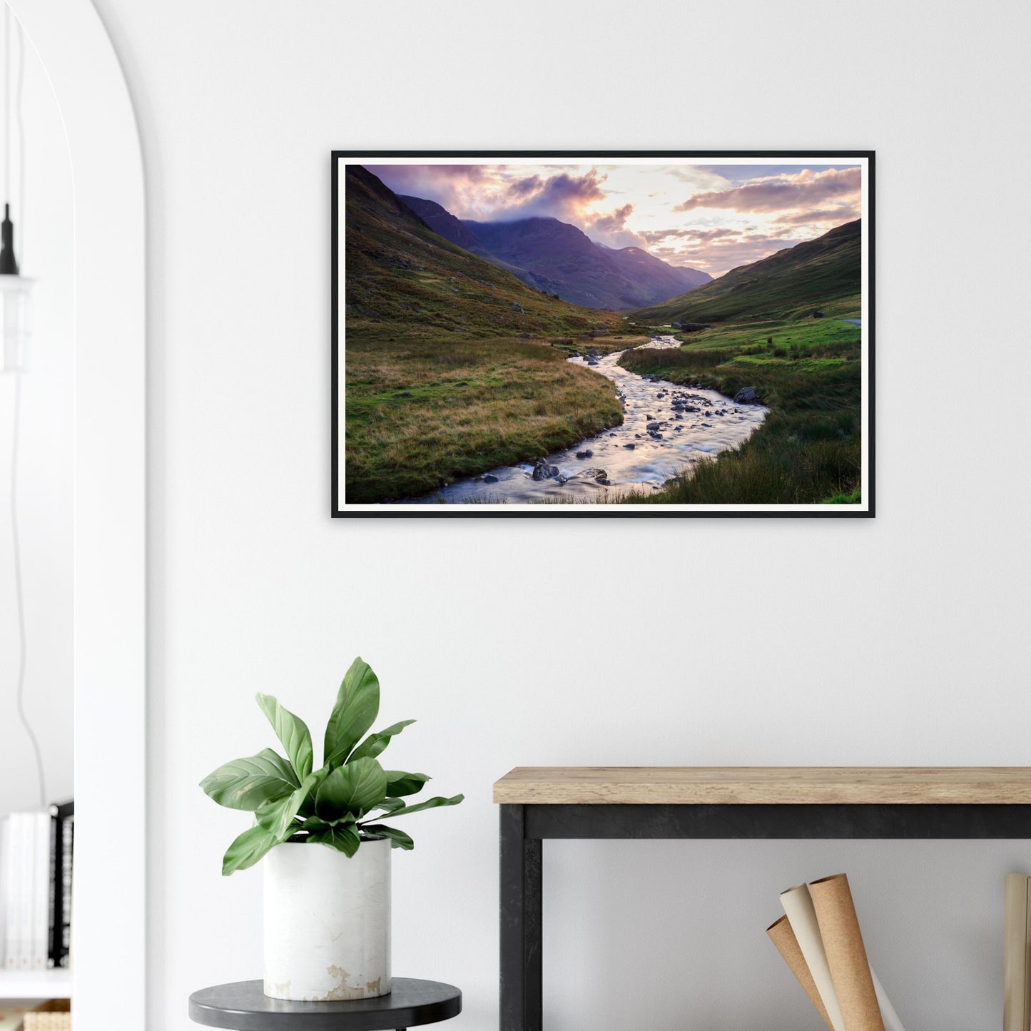 Scenic framed wall art capturing tranquillity at Honister Pass