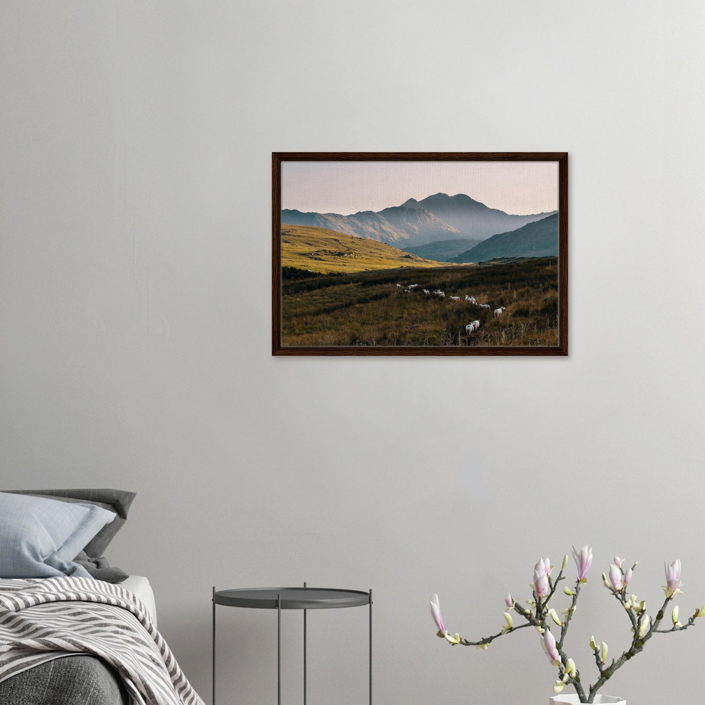 Golden hour over Snowdonia hills canvas print