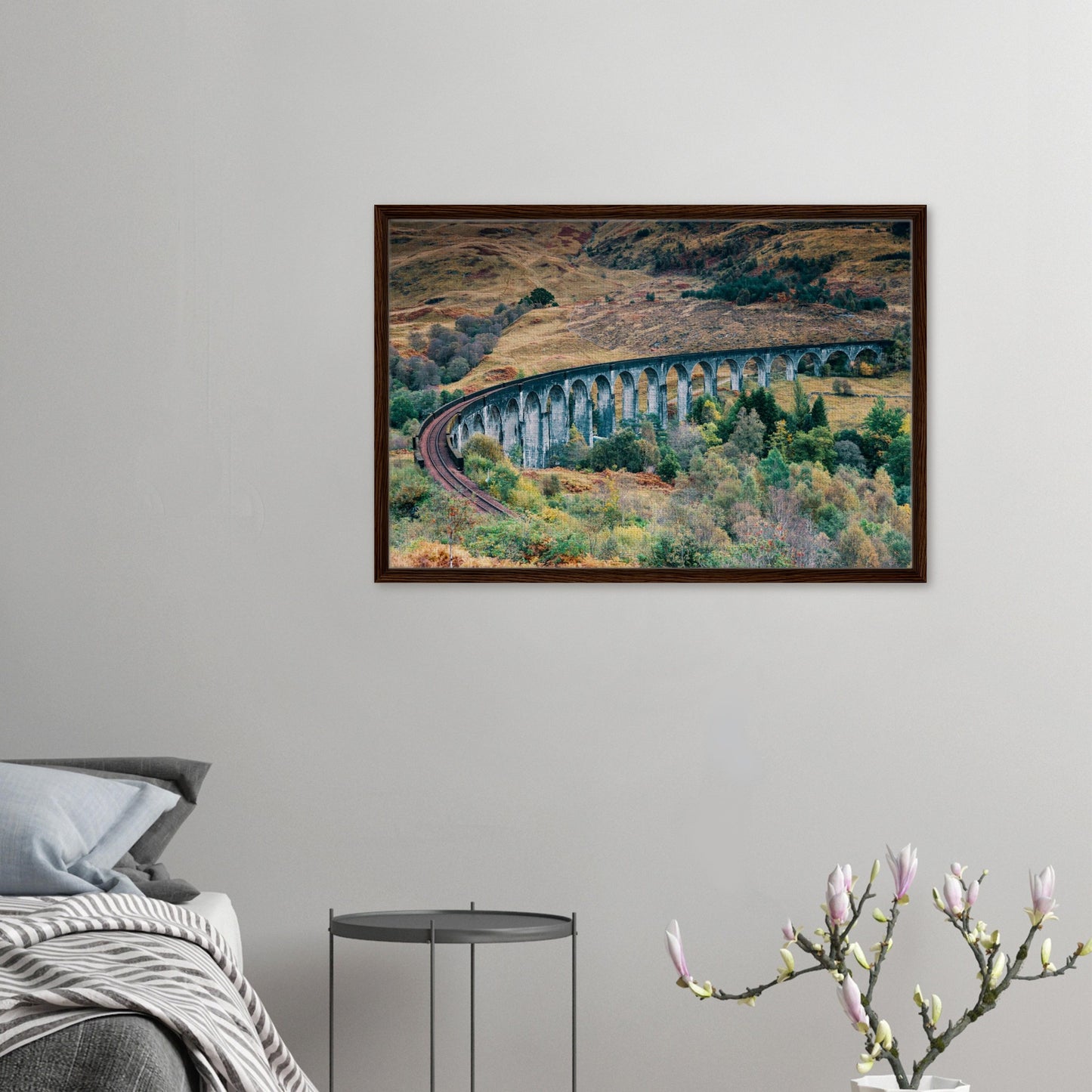 Famous railway bridge in Scottish Highlands art