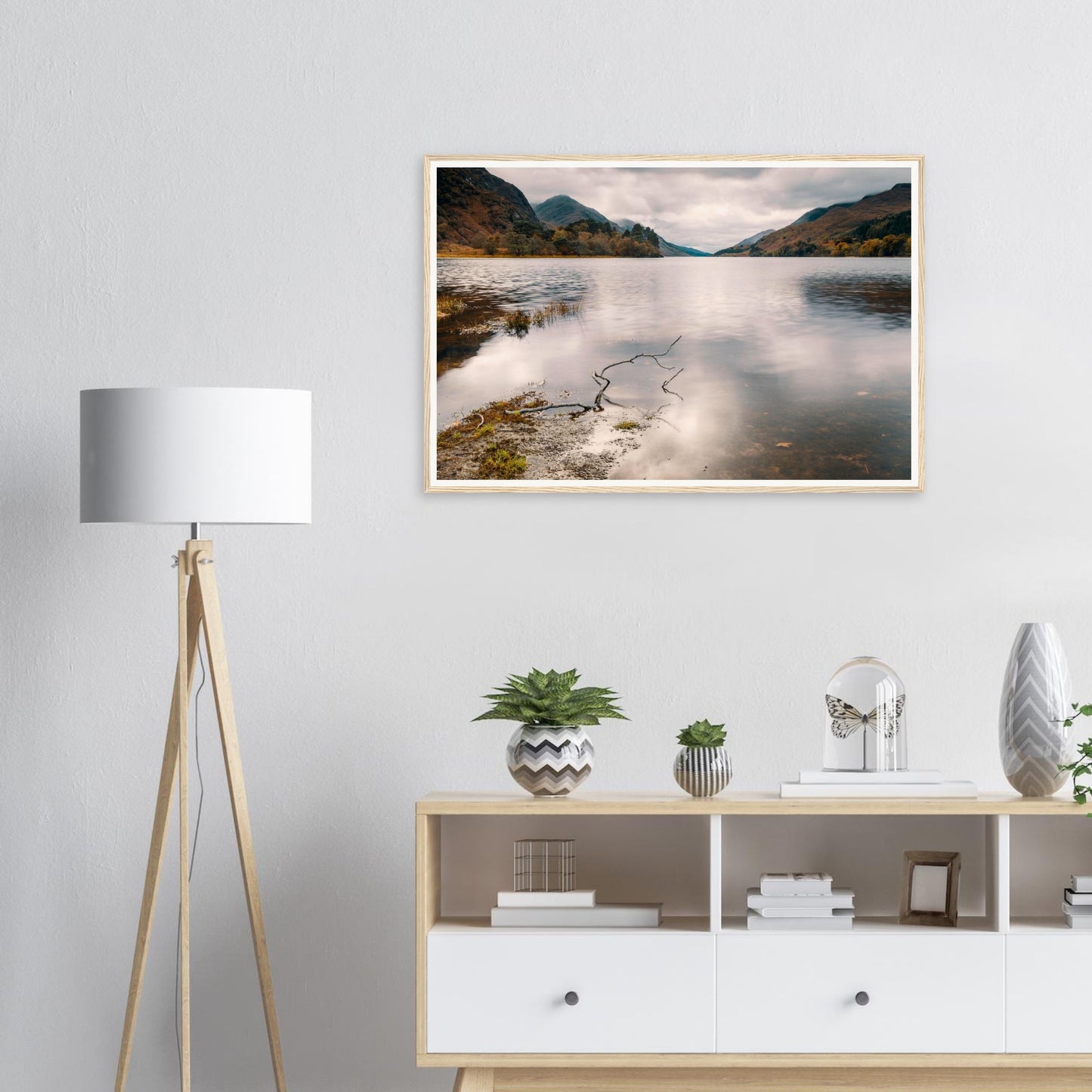 Scenic Scottish Highlands framed print of Loch Shiel lake