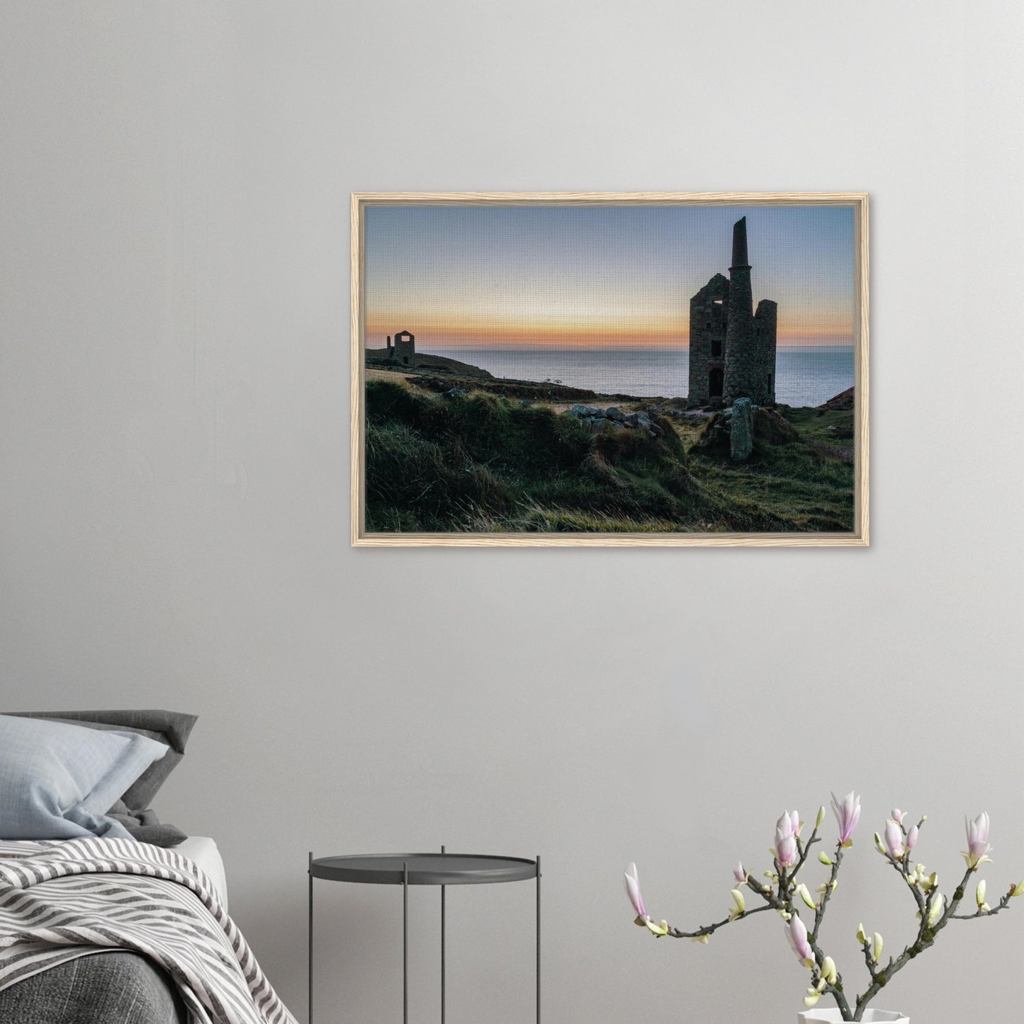 Old Cornish engine house in soft evening glow