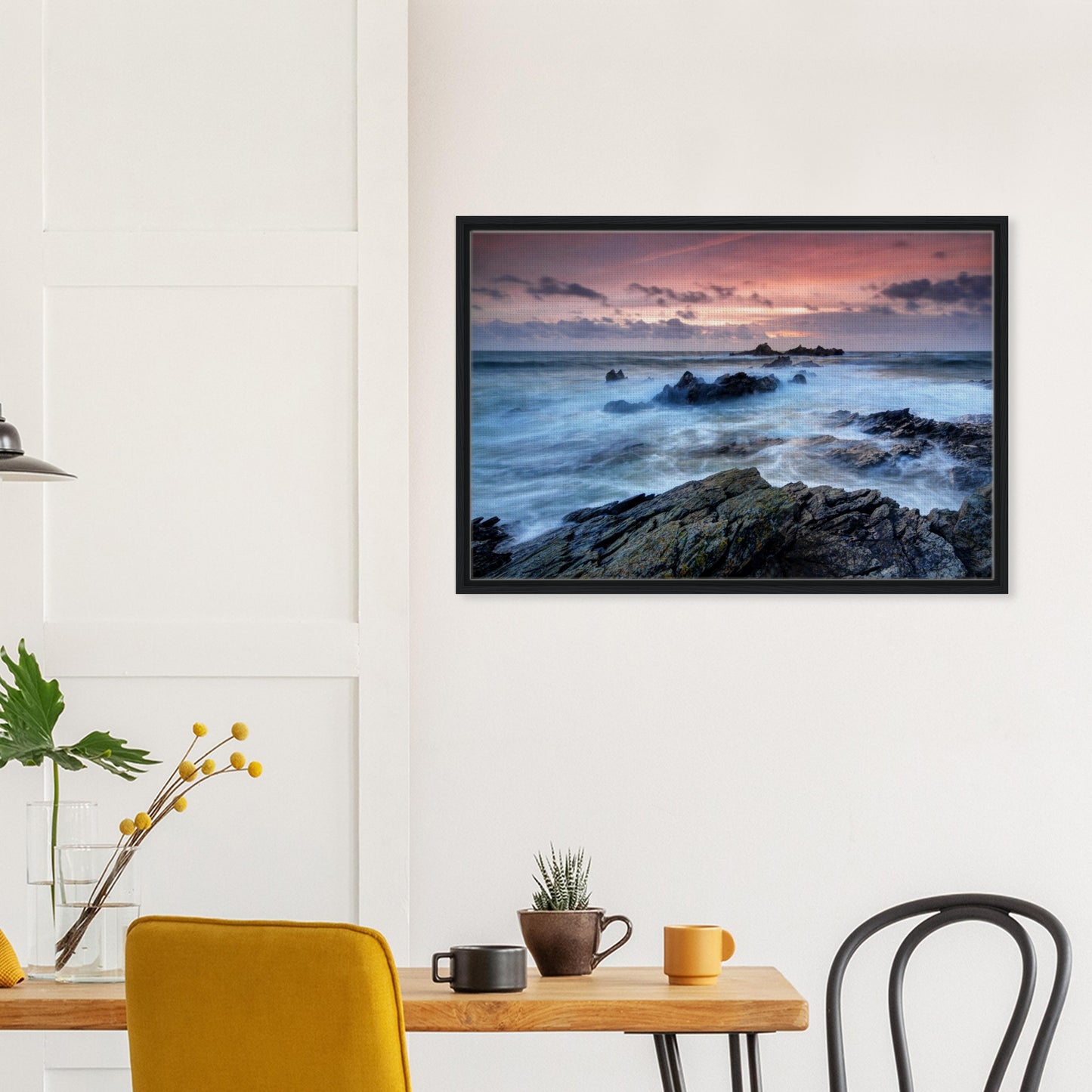 Heybrook Bay evening seascape in framed landscape print
