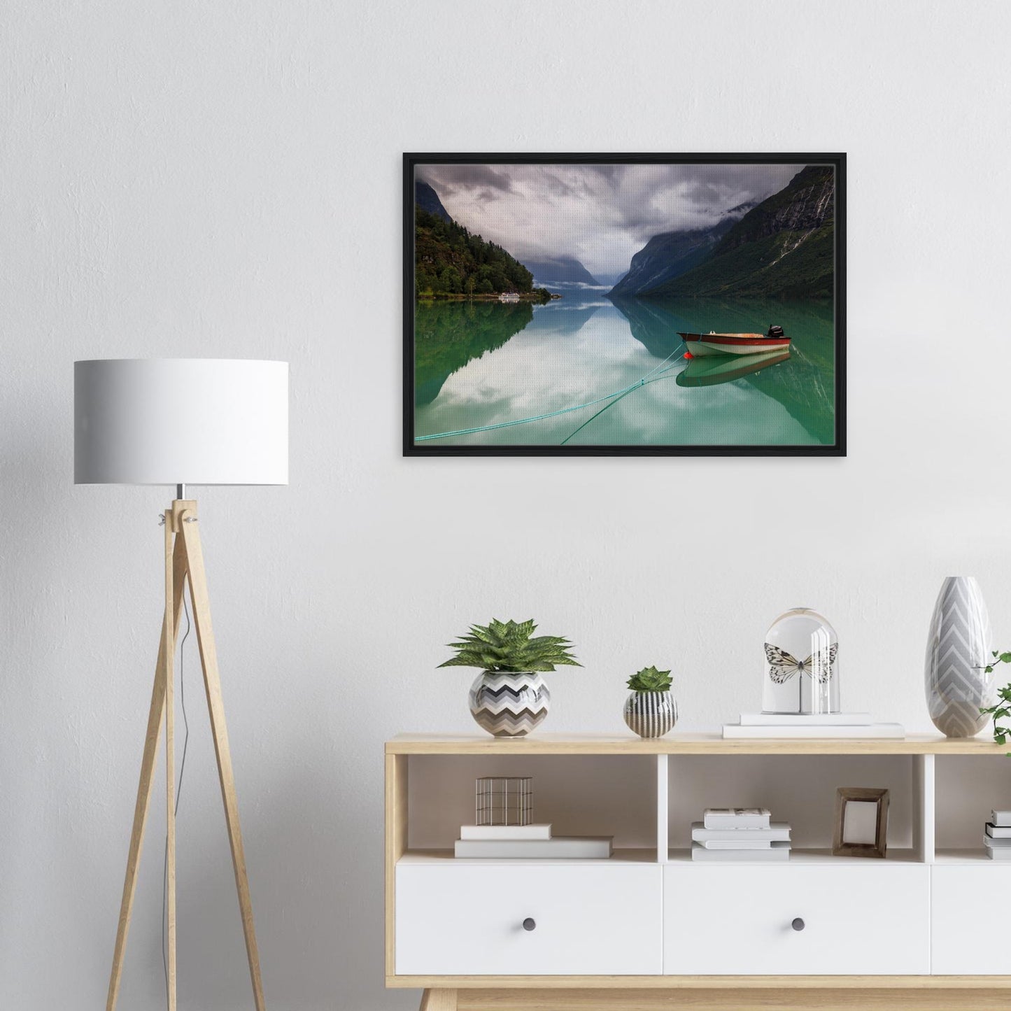 Quietude of Norway’s nature in Lovatnet Lake wall art