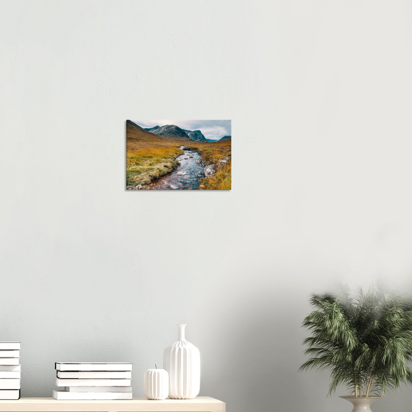 Scenic Glencoe canvas print with dramatic Scottish mountains