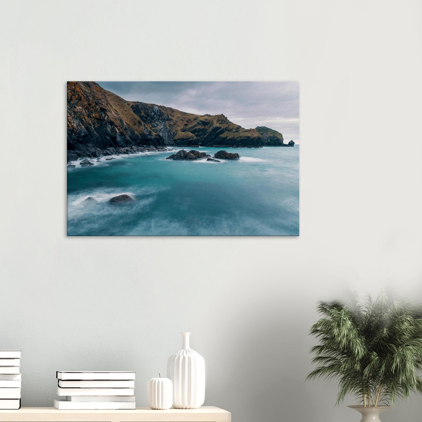 Dreamlike seascape canvas art from Cornwall’s iconic Mullion Cove