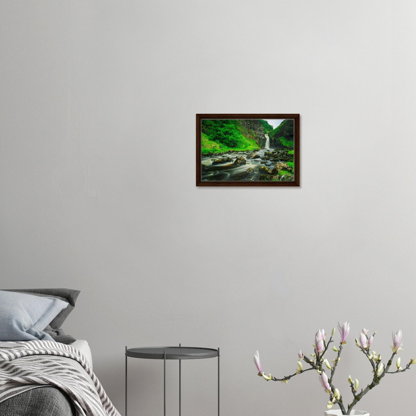 Lush vegetation surrounding Lealt Falls in Isle of Skye canvas