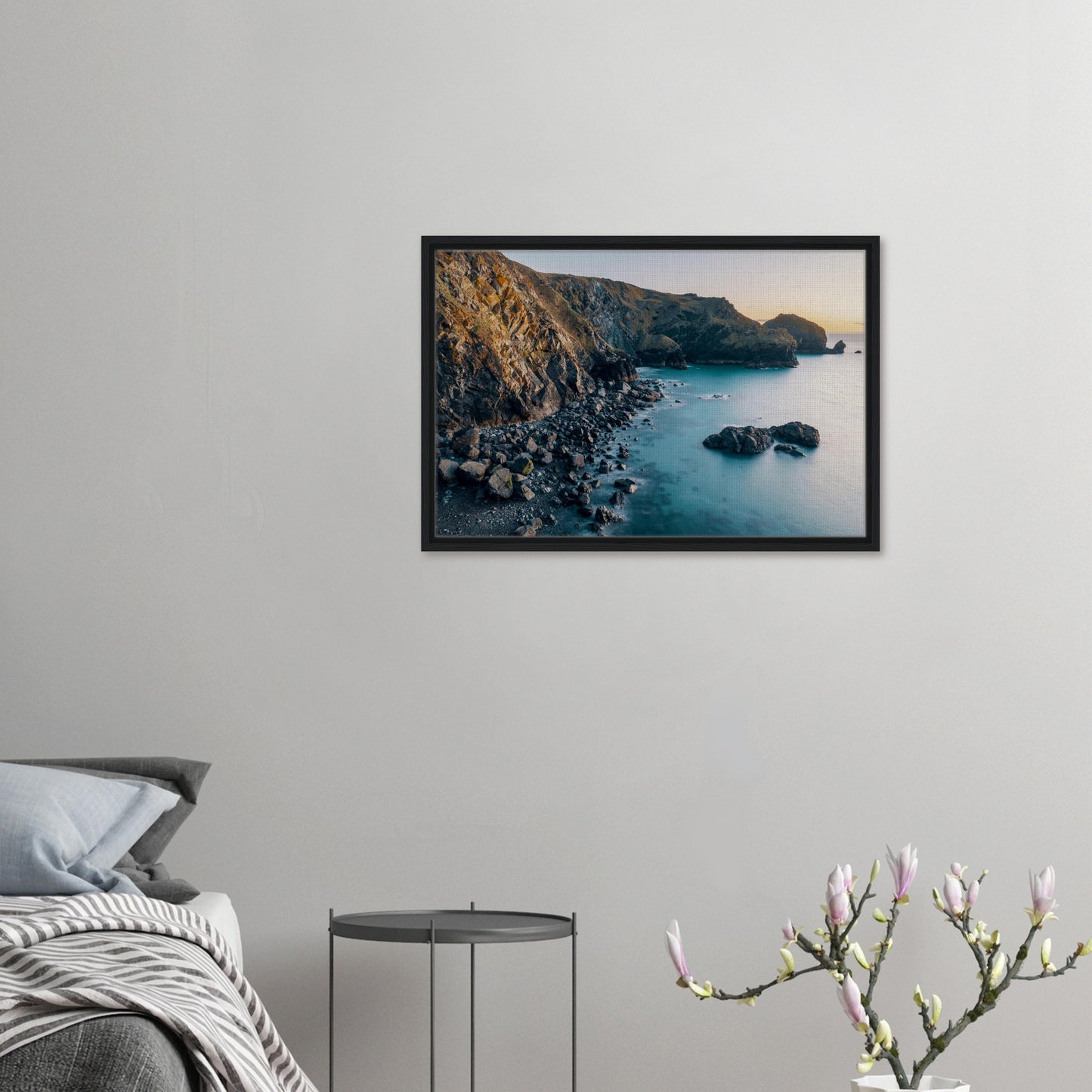 Peaceful seascape print of Mullion Cove