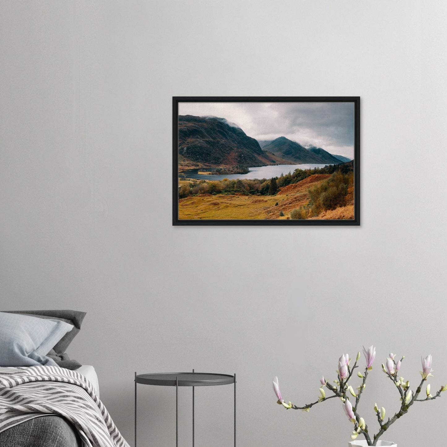 Autumn trees by Loch Shiel Highland scene