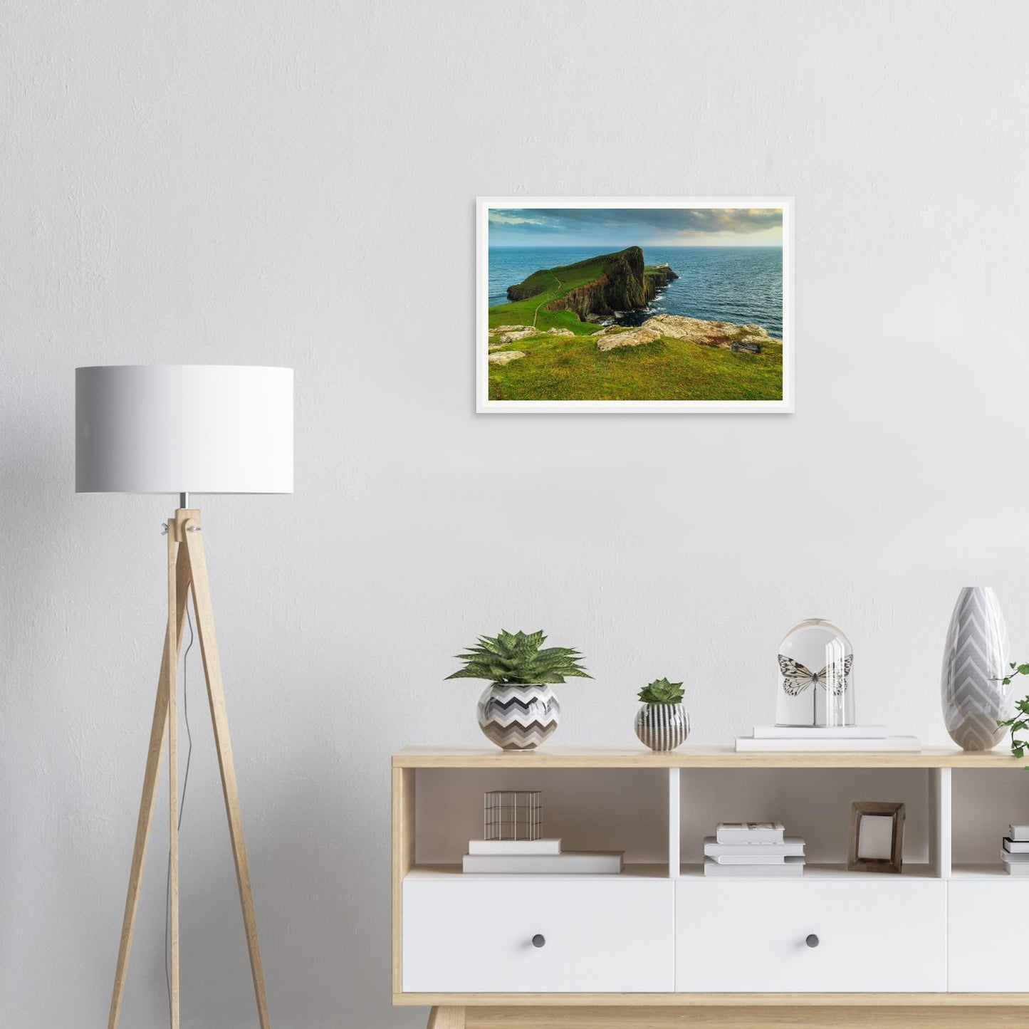 Iconic Isle of Skye framed print of Neist Point at dusk