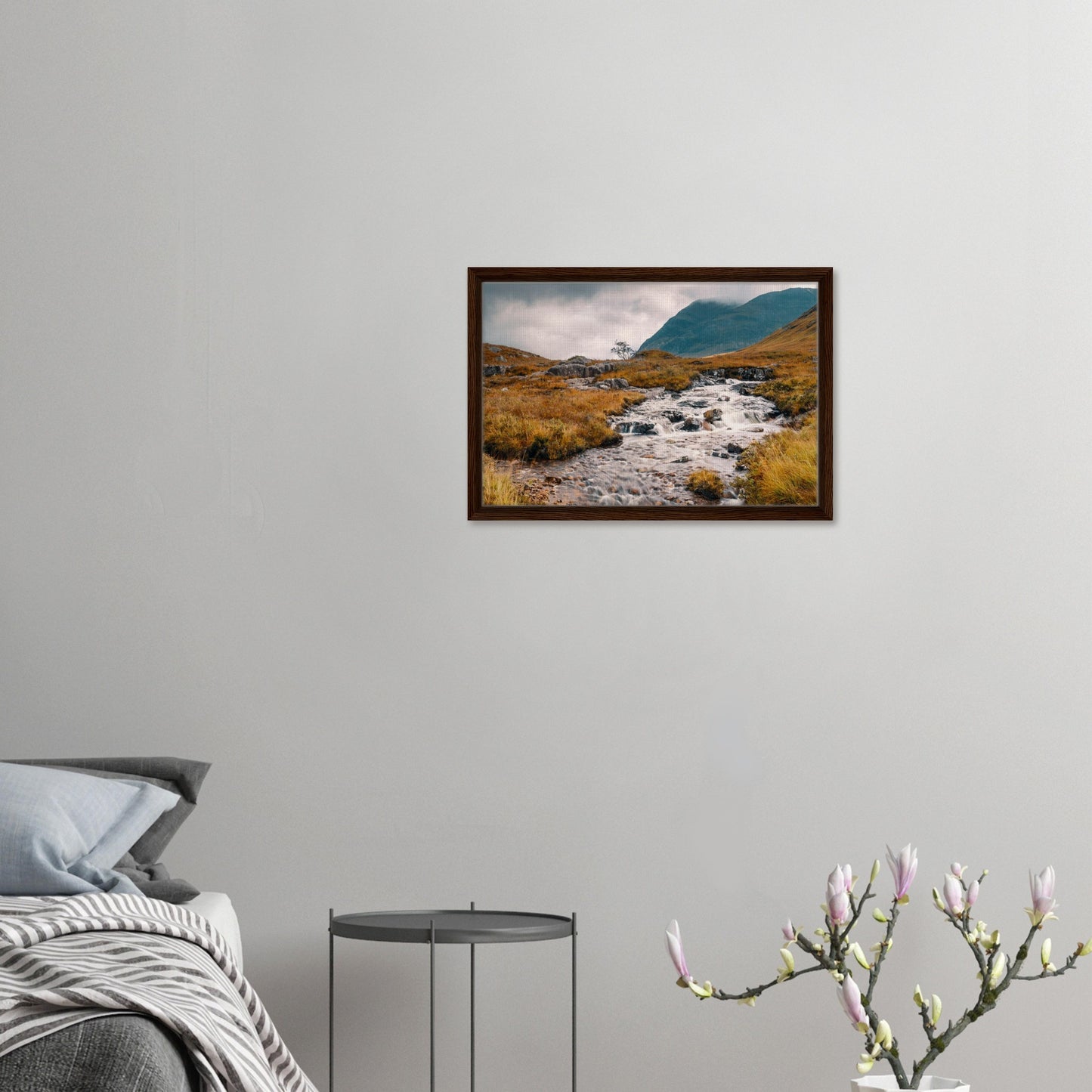 Autumn tones in Glencoe Valley canvas print