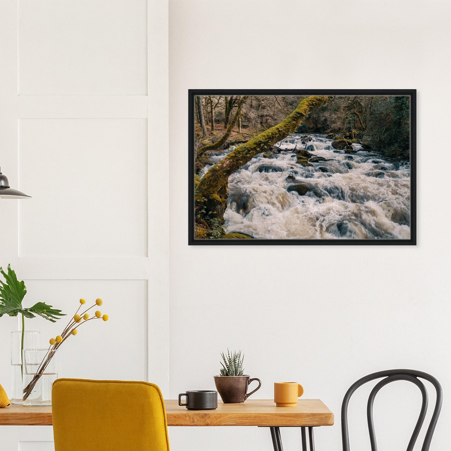 Dartmoor river rapids and rocks in nature wall print