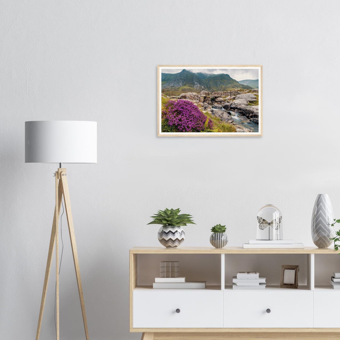 Scenic framed wall art of Llyn Idwal in Snowdonia National Park
