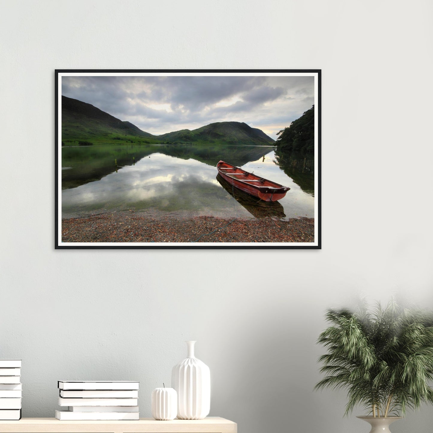 Framed landscape print of Crummock Water’s quiet beauty