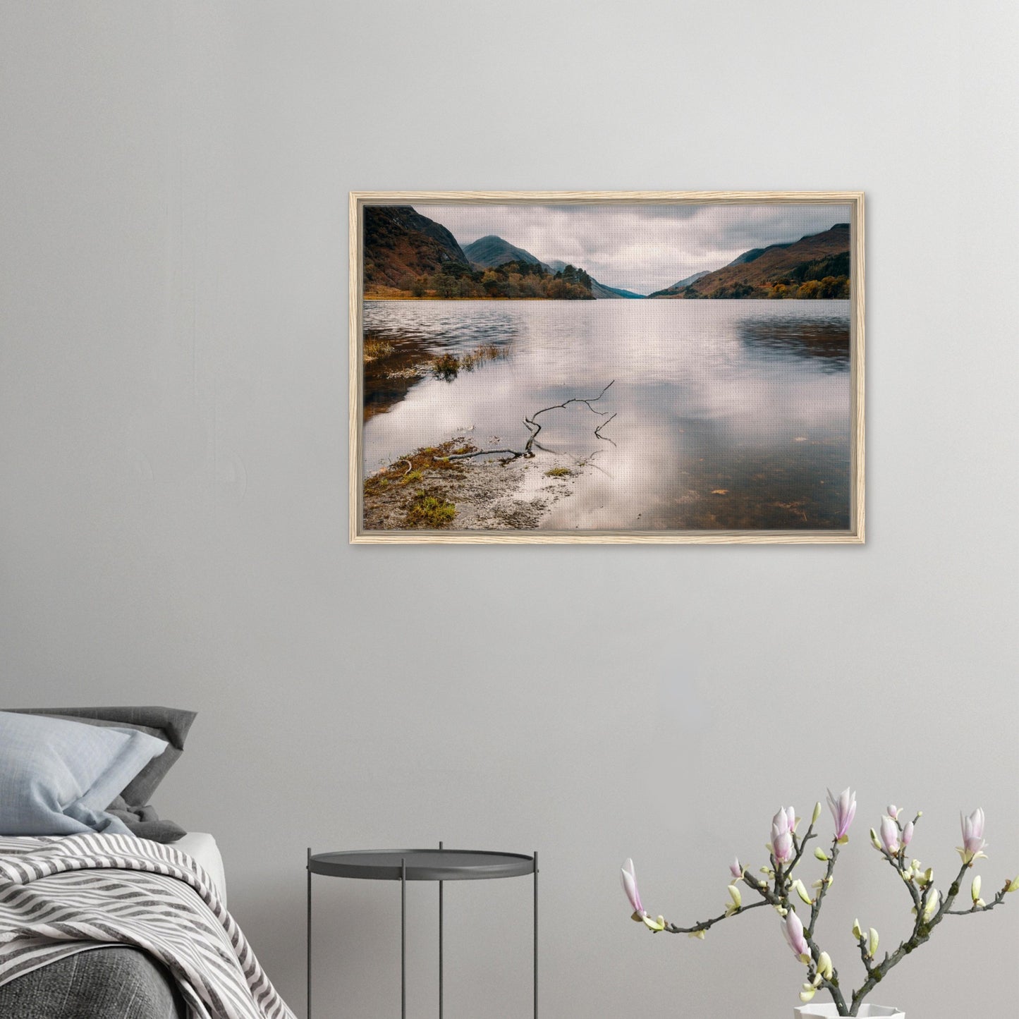 Still water reflecting clouds Loch Shiel print