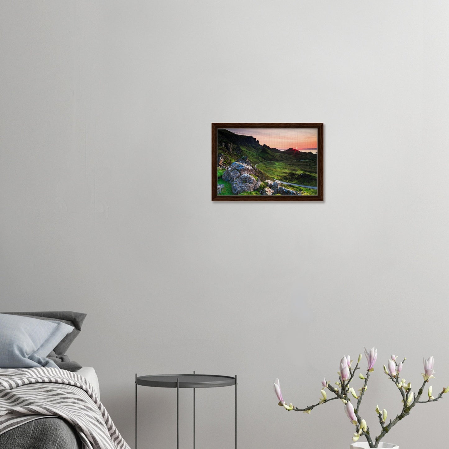 Scottish Highlands sunset scene with The Quiraing in canvas print