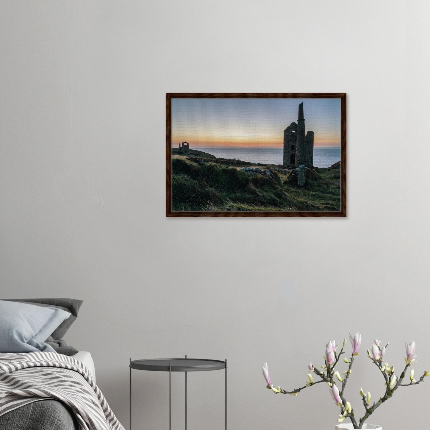 Botallack coastal mining heritage framed wall art