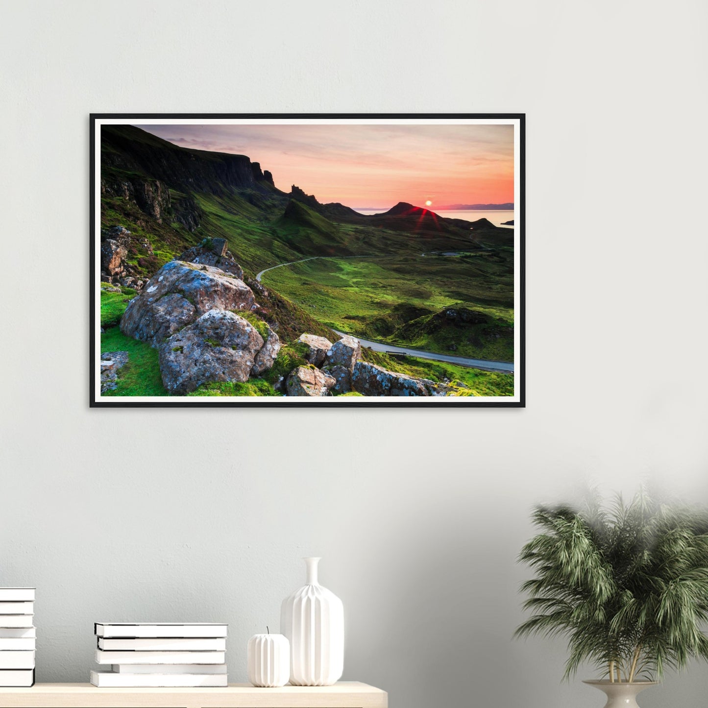 Isle of Skye framed landscape print of The Quiraing at dusk