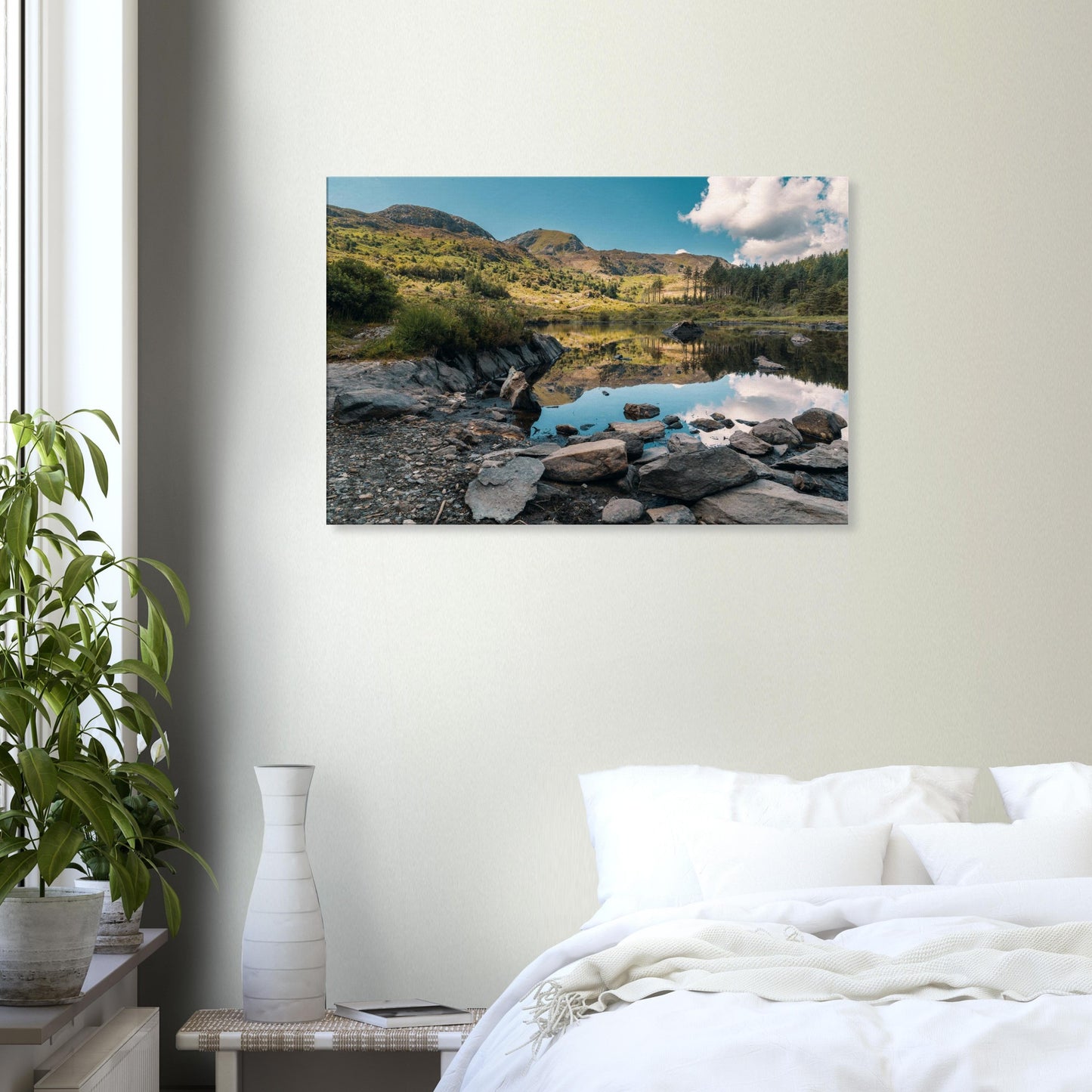 Captivating lake and landscape of Llyn Llywelyn in fine art print