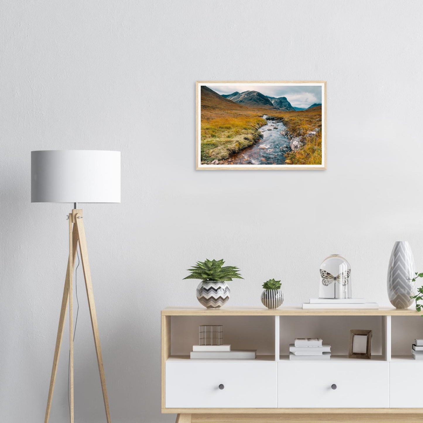 Majestic Scottish mountains above Glencoe framed wall art