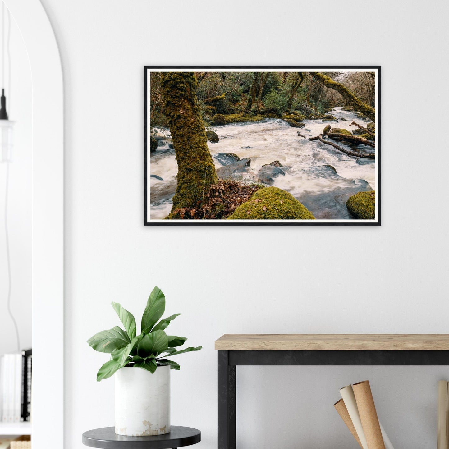 Framed print of River Plym woodland vitality in Shaugh Prior