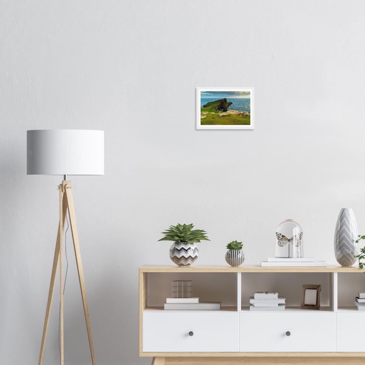 Iconic lighthouse at Neist Point Isle of Skye framed print