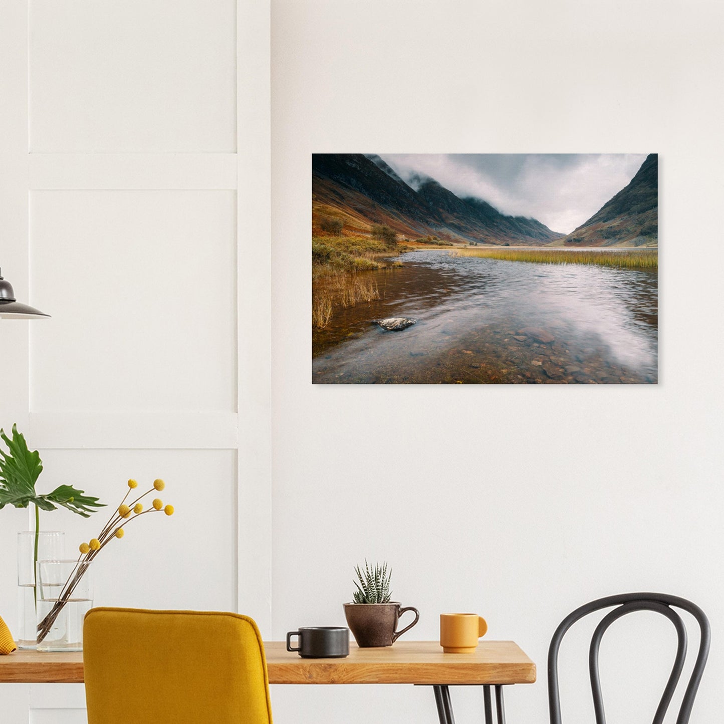 Loch Achtriochtan canvas print with intimate and vast landscape views