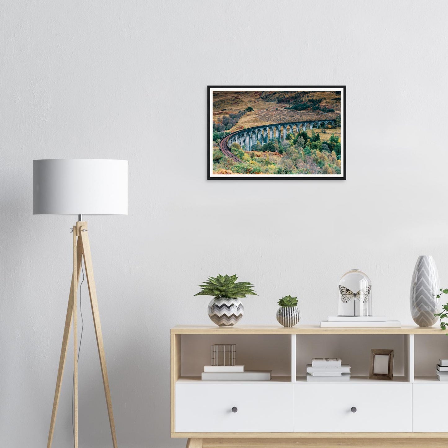 Framed print of Glenfinnan Viaduct architectural marvel Scotland