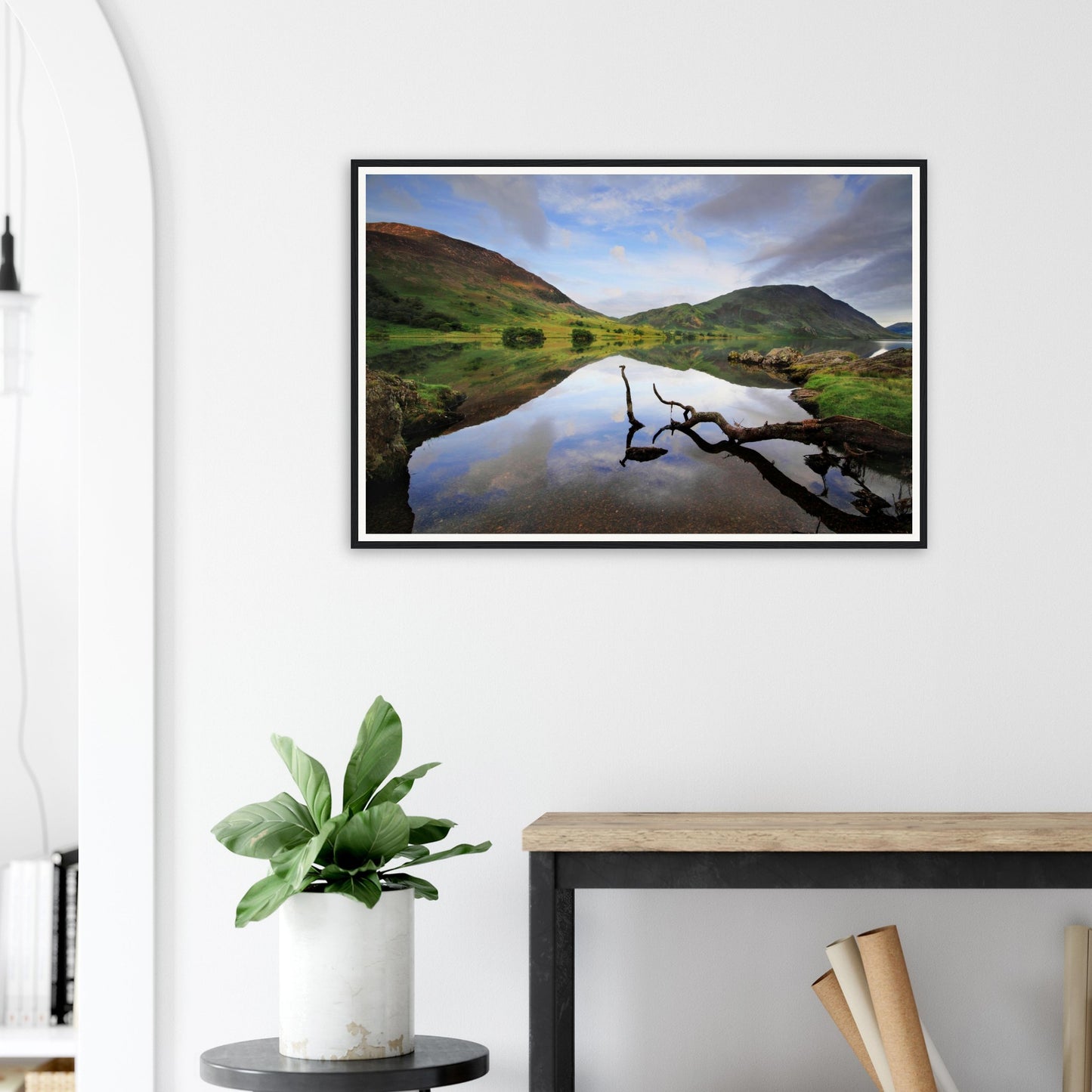 Quiet beauty of Crummock Water captured in Lake District framed print