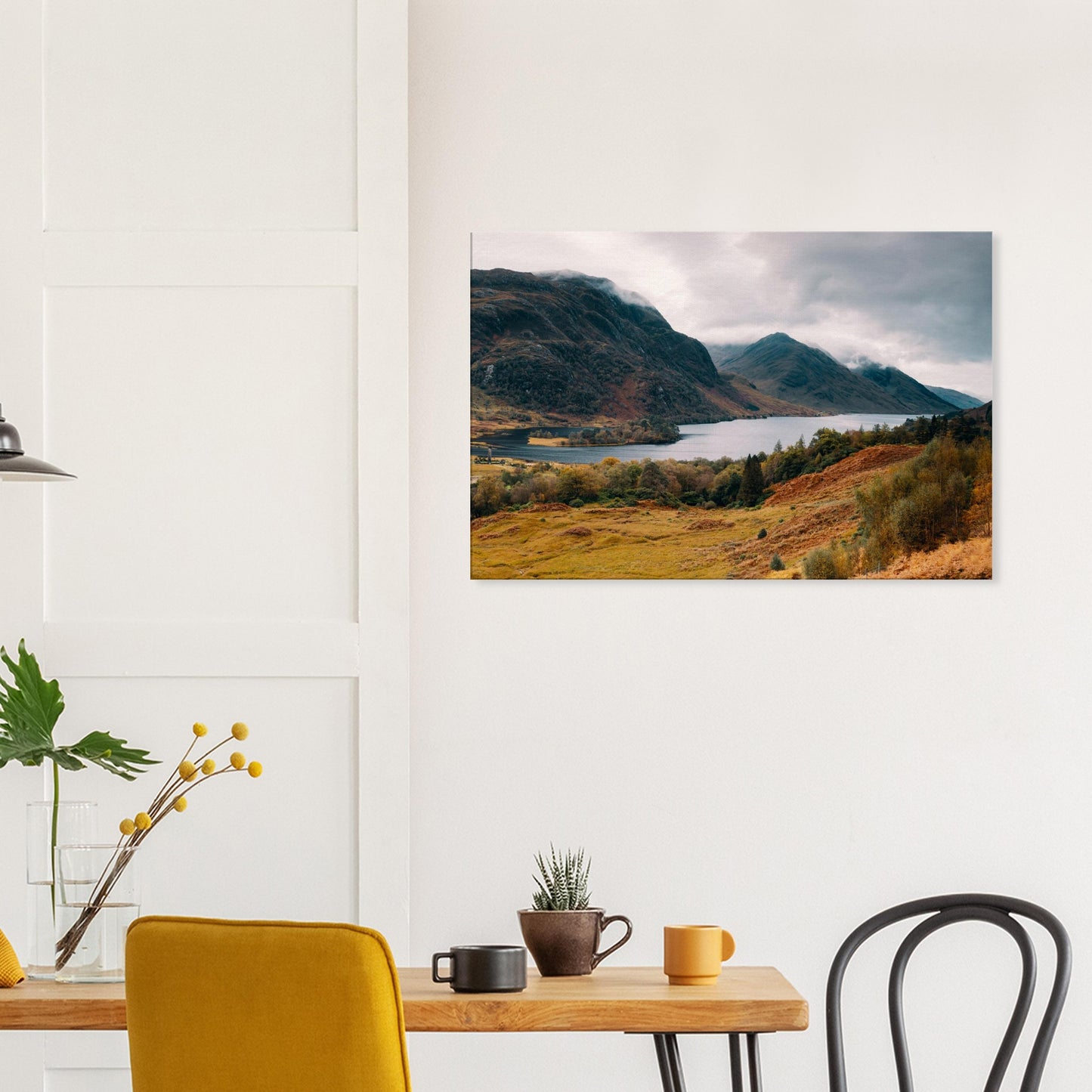 Loch Shiel canvas print showcasing Scotland’s wild fall beauty
