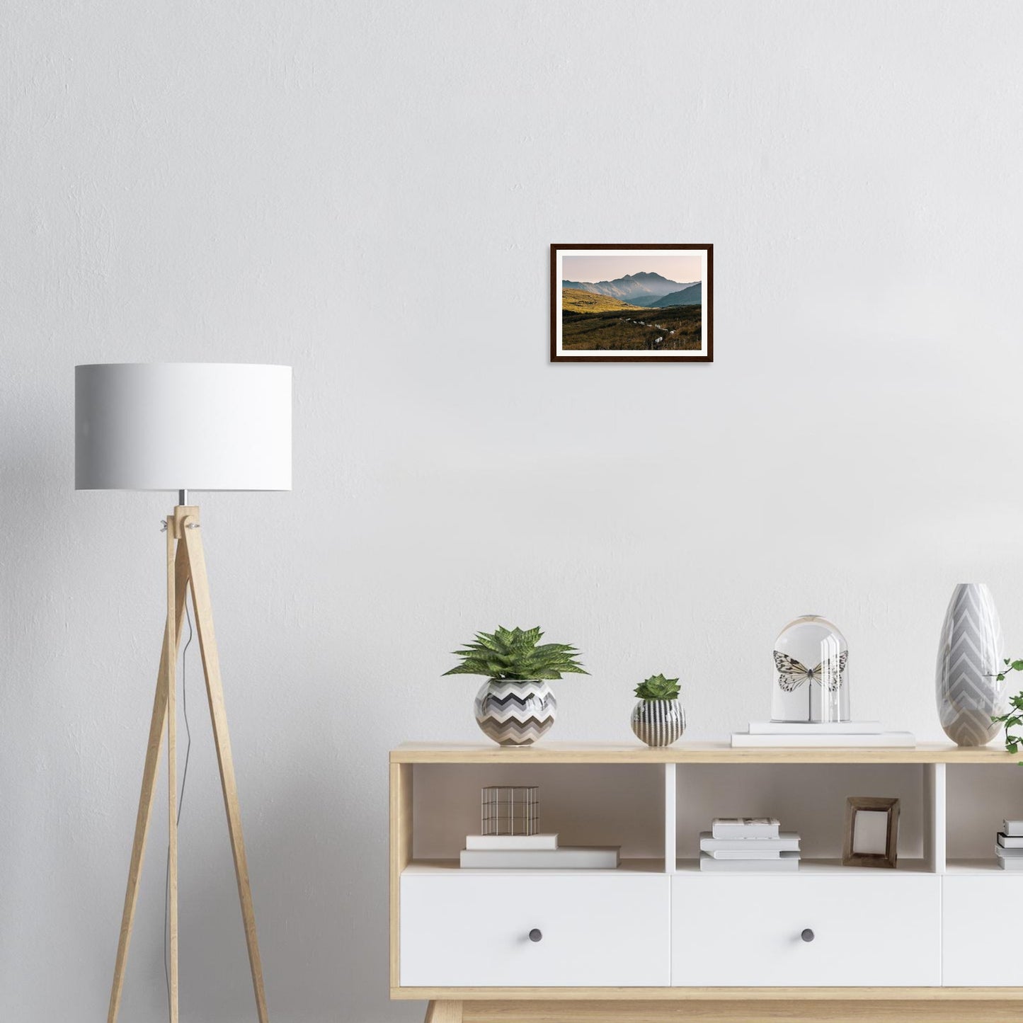 Golden light across Snowdonia National Park framed print
