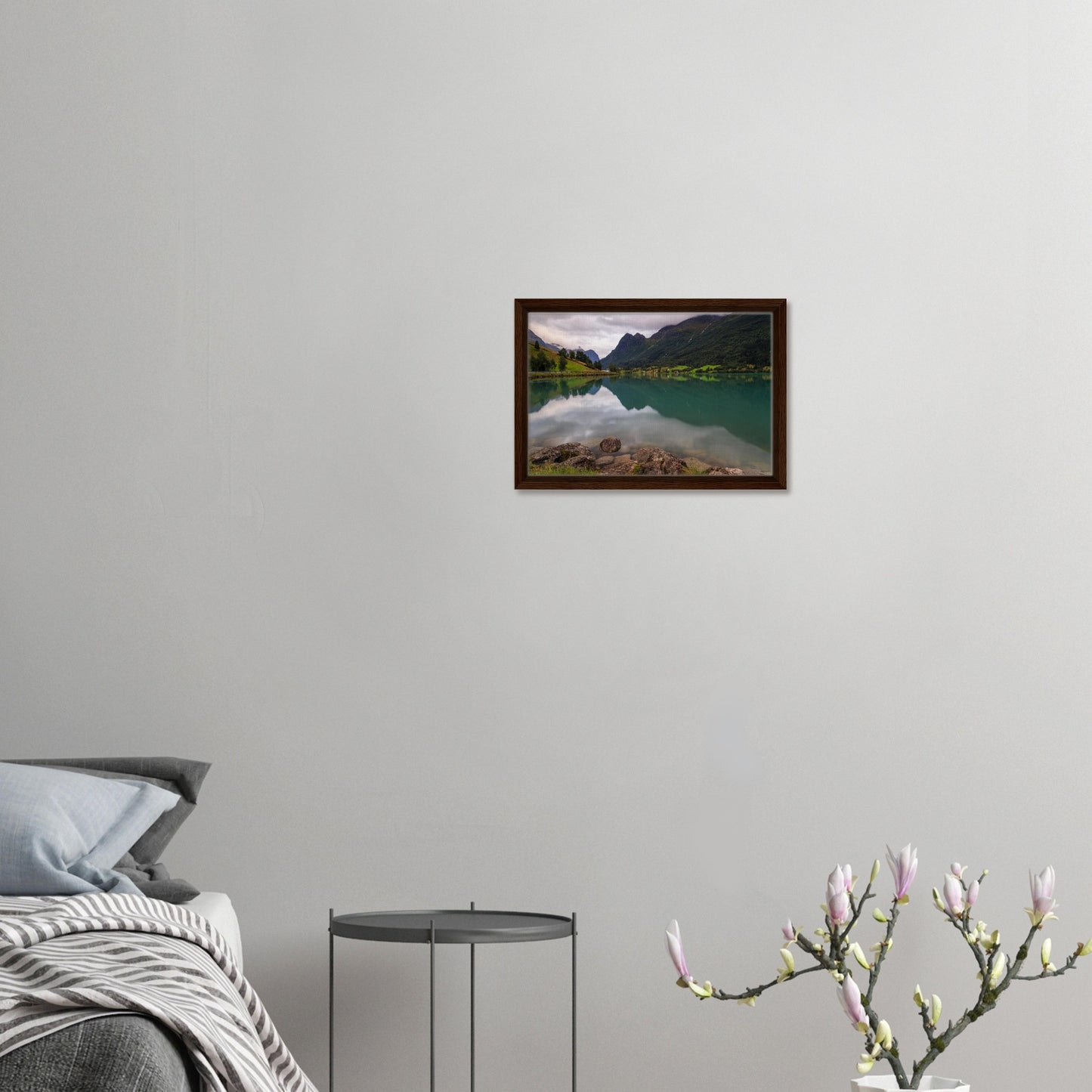 Framed print of Lake Floen’s quiet beauty and harmony