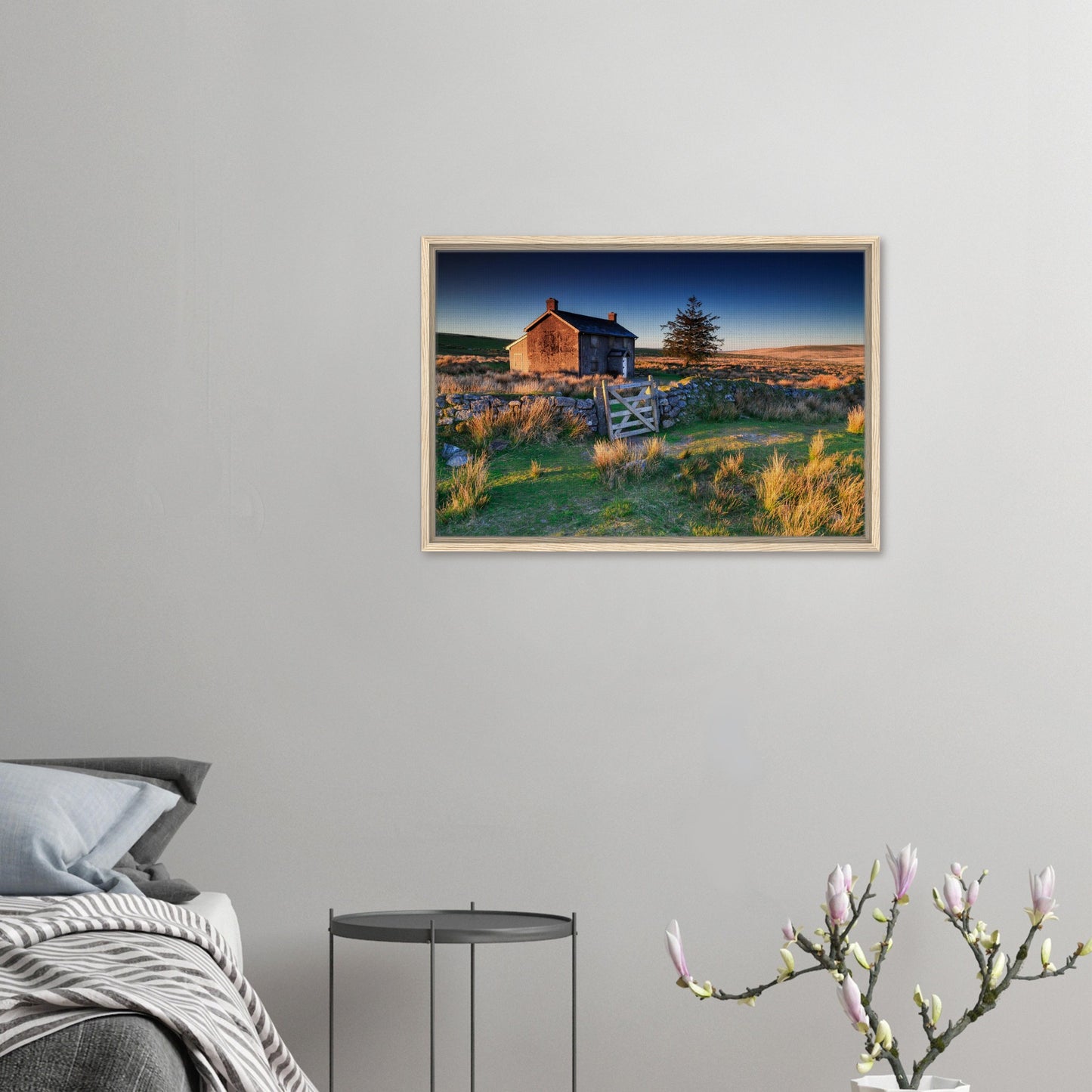 Canvas wall art of tranquil Dartmoor morning at Nun’s Cross