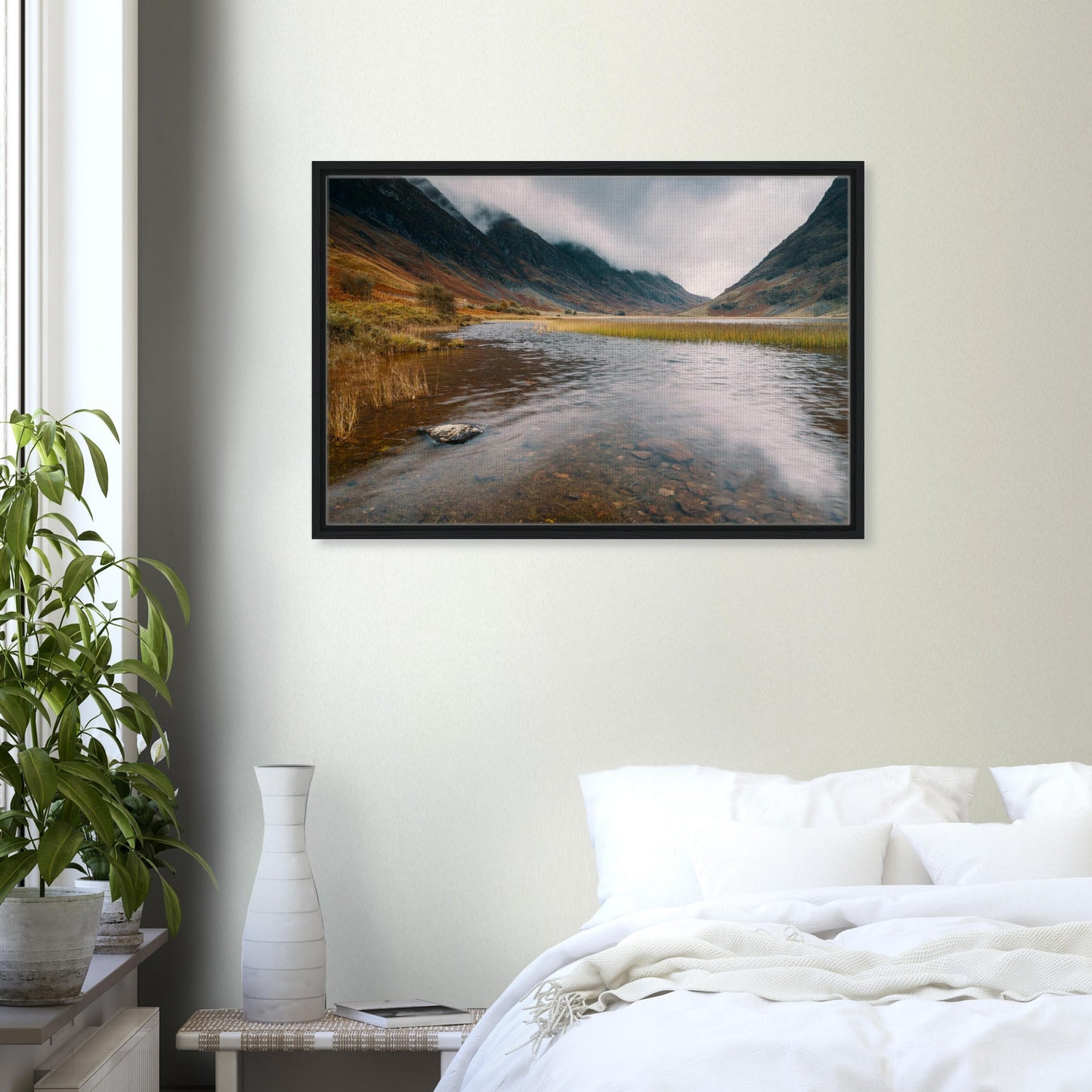 Nature photography canvas of Scottish loch
