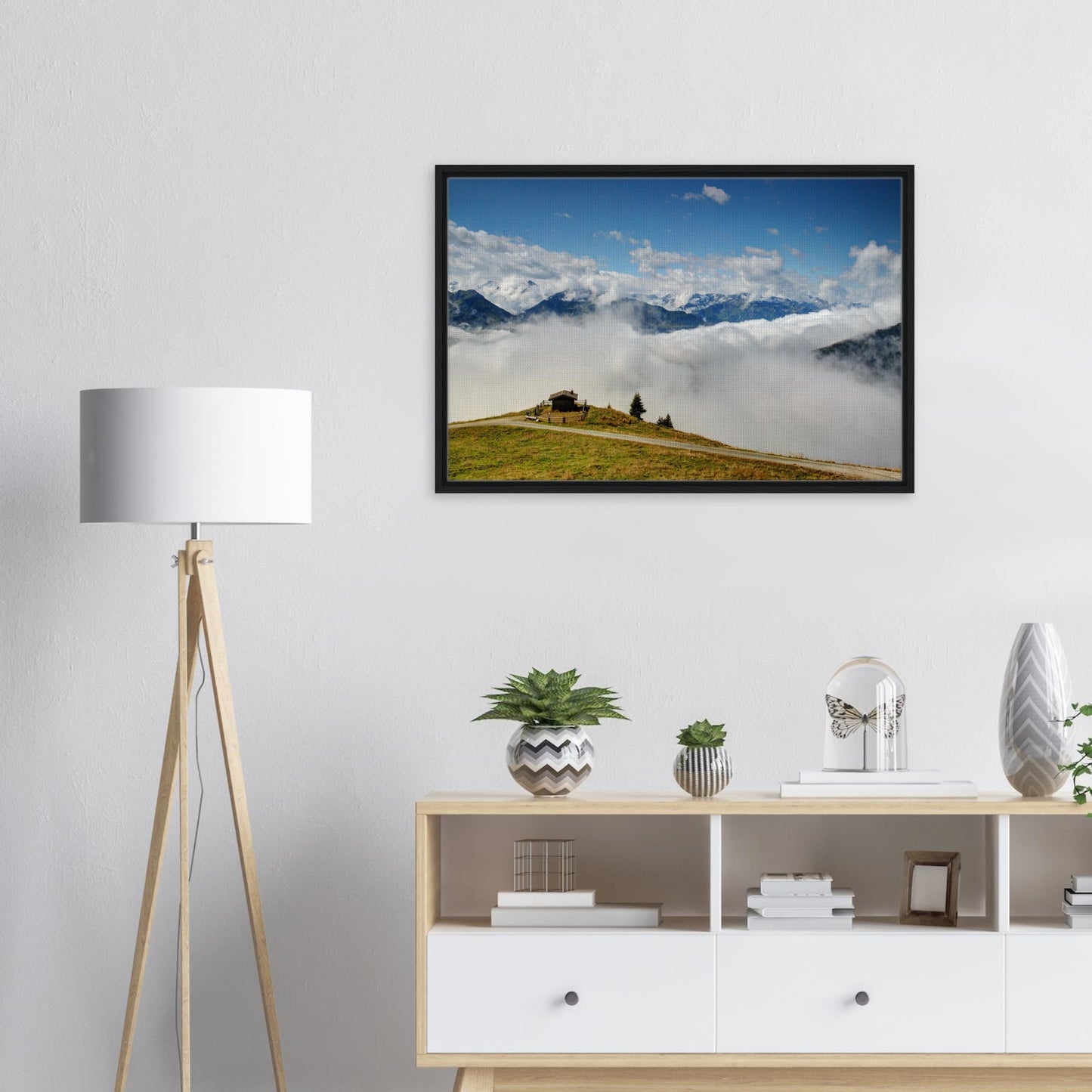 Cloud inversion landscape from Resterhöhe in framed wall art