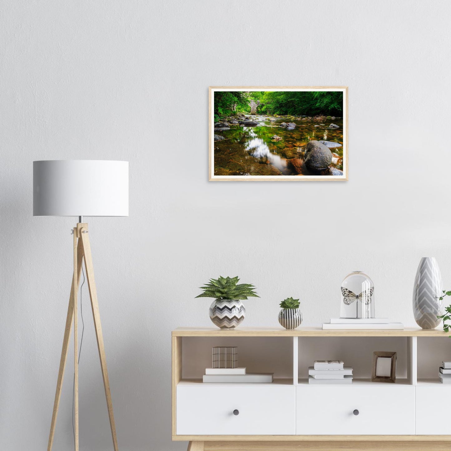 Framed wall art of Newbridge stone arches in Dartmoor