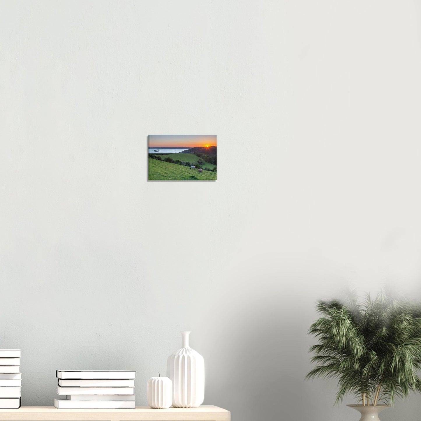 Radiant sunset and calm waters in Plymouth Sound wall art