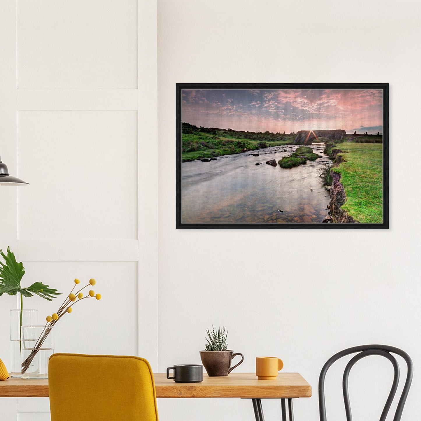 Dartmoor National Park framed print with soft morning colours