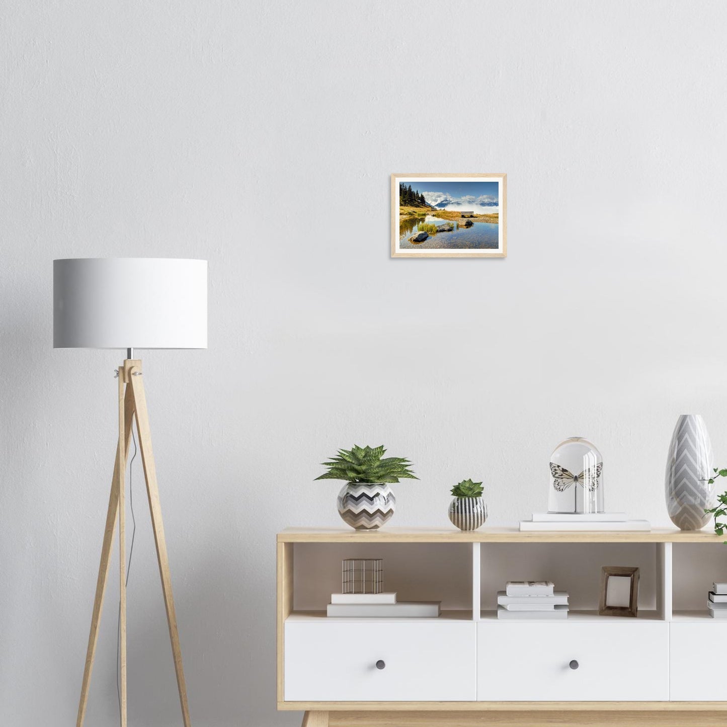 Scenic alpine landscape framed wall art from Austria’s Alps
