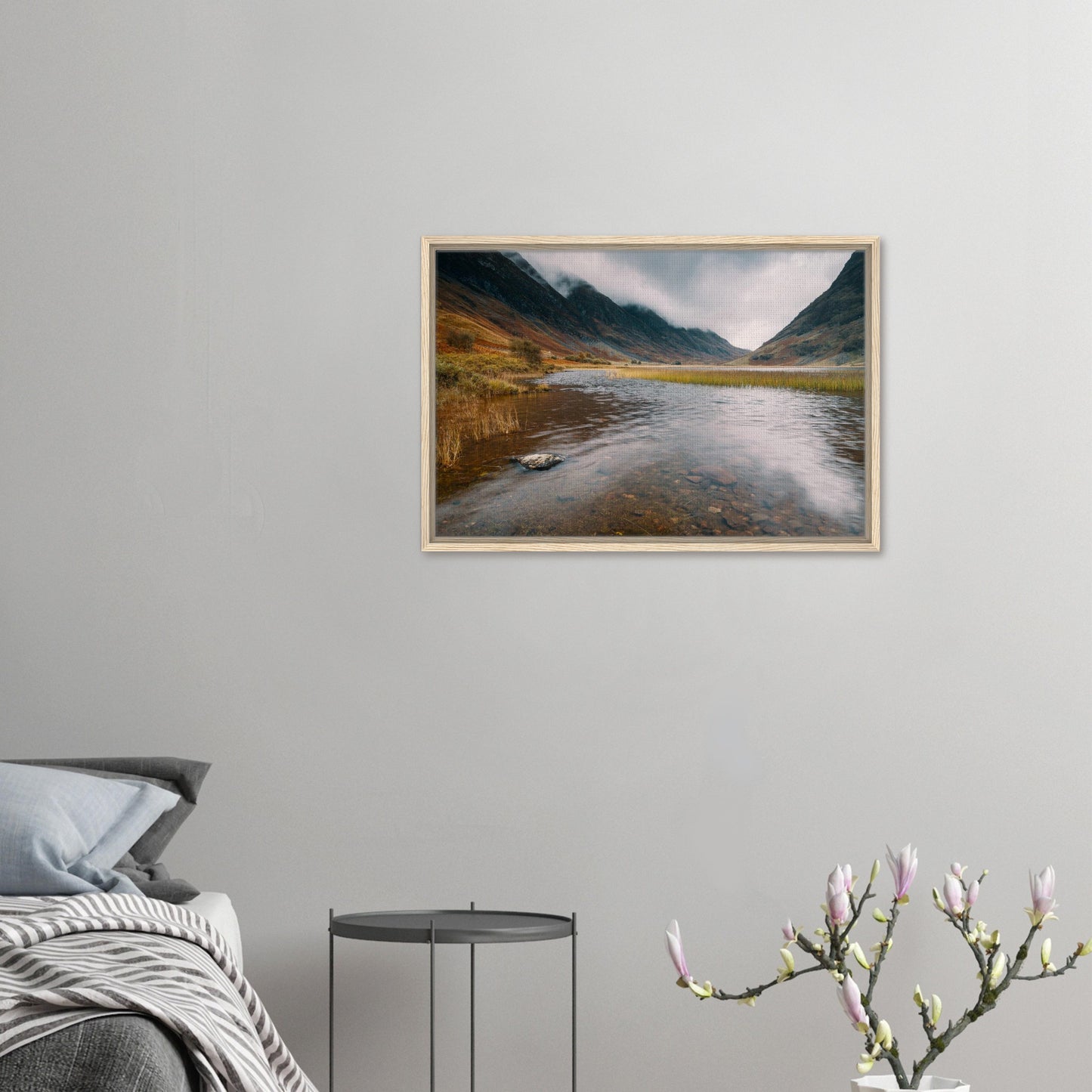 Highland loch and mountain scenery print