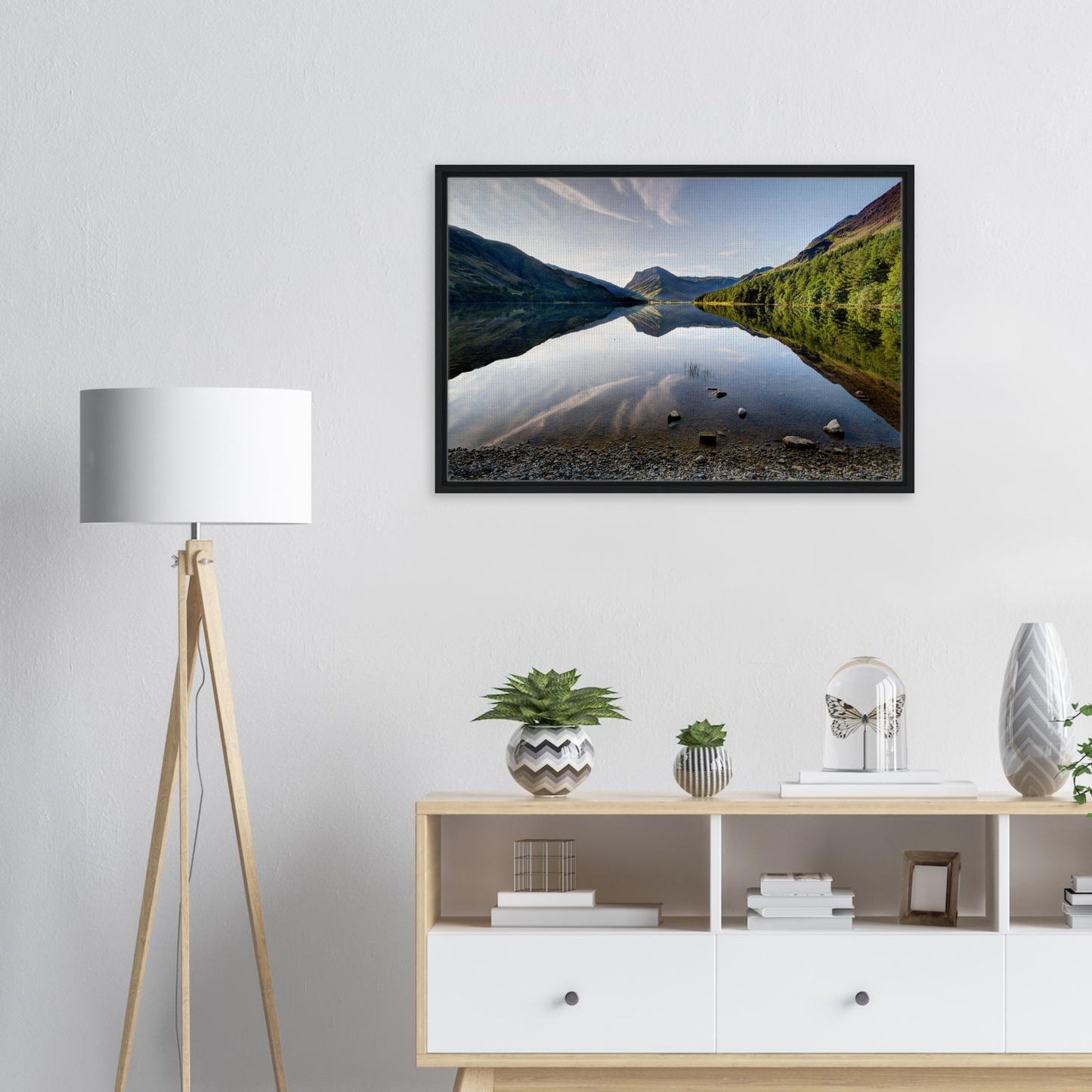 Cumbrian hills and lake canvas print