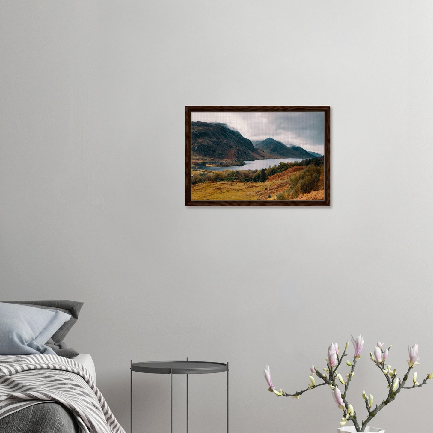 Loch Shiel with golden foliage framed artwork