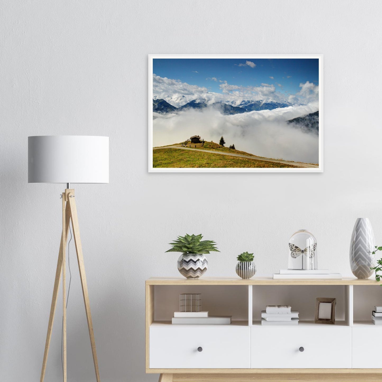 Majestic Alpine peaks rising under azure sky in Austria