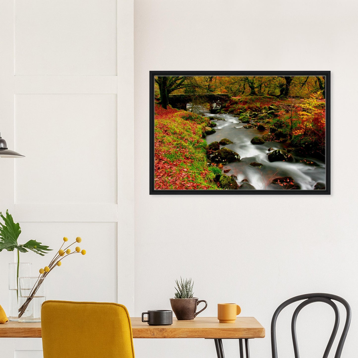 Burrator woodland stream captured in soft long exposure