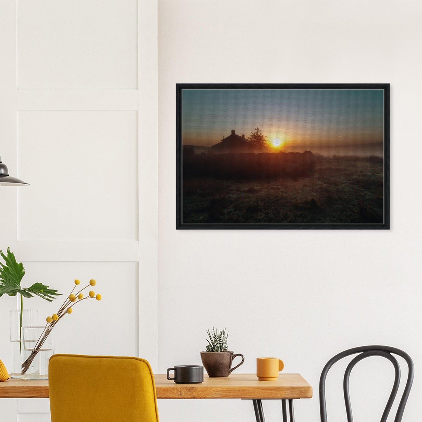 Serene framed print of sunrise in Dartmoor National Park