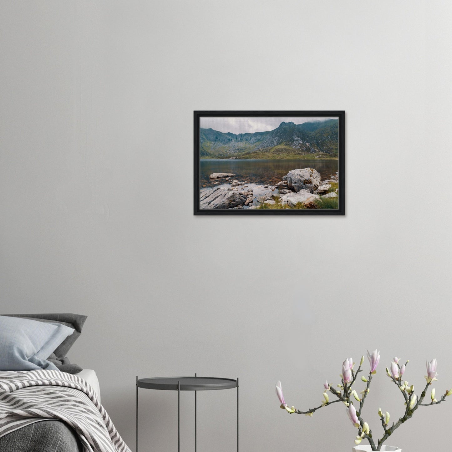 Mountain reflections in Llyn Idwal wall art